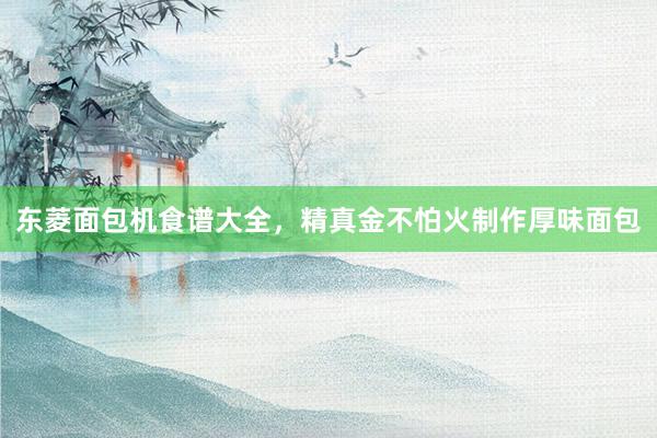 东菱面包机食谱大全，精真金不怕火制作厚味面包